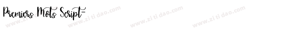 Premiers Mots Script字体转换